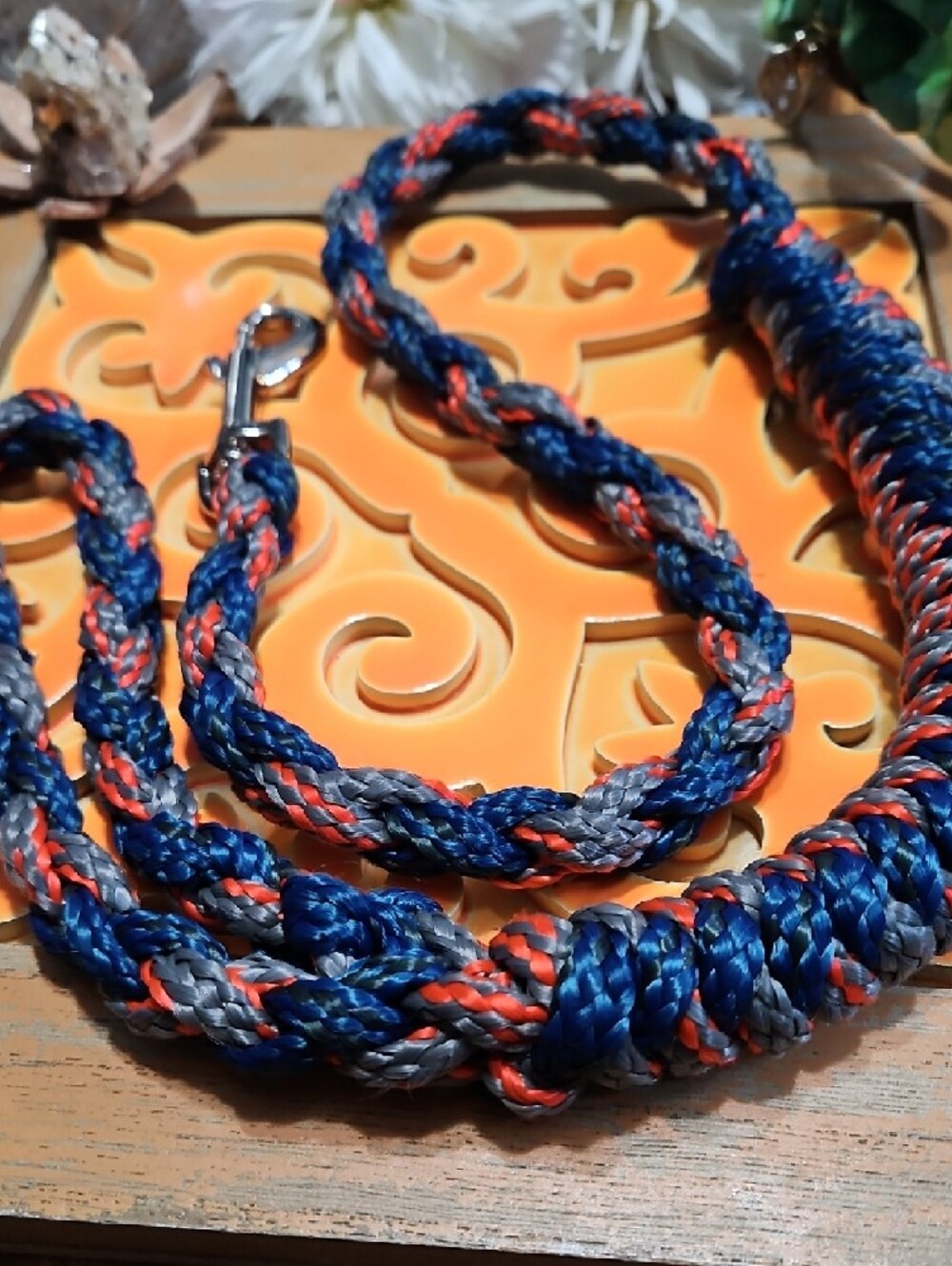 Hand Crafted Hand Braided Thick Paracord Dog Training Leash NEW - Picture 11 of 11
